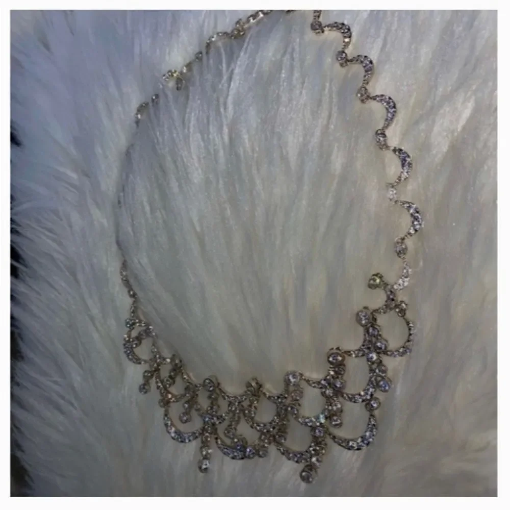 Elegant & Radiant Fine Sterling Silver & Cz Necklace